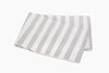 Lana Stripe Silver Flat Sheet | Matouk at Fig Linens and Home