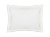 Pillow Sham for Queen and King - Lowell Ivory on White Bedding by Matouk at Fig Linens and Home