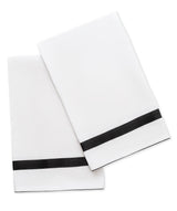 Matouk Lowell Guest Towel 20 x 26 - Set of 2 Black at Fig Linens and Home