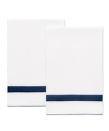 Matouk Lowell Guest Towel 20 x 26 - Set of 2 Navy at Fig Linens and Home