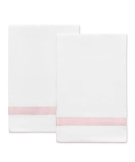 Matouk Lowell Guest Towel 20 x 26 - Set of 2 Pink at Fig Linens and Home