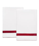 Matouk Lowell Guest Towel 20 x 26 - Set of 2 Scarlet at Fig Linens and Home