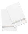 Matouk Lowell Guest Towel 20 x 26 - Set of 2 Silver at Fig Linens and Home