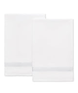 Matouk Lowell Guest Towel 20 x 26 - Set of 2 White at Fig Linens and Home