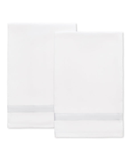 Matouk Lowell Guest Towel 20 x 26 - Set of 2 White at Fig Linens and Home