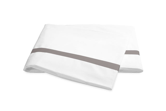 Flat Sheet - Matouk Lowell Platinum Bedding at Fig Linens and Home