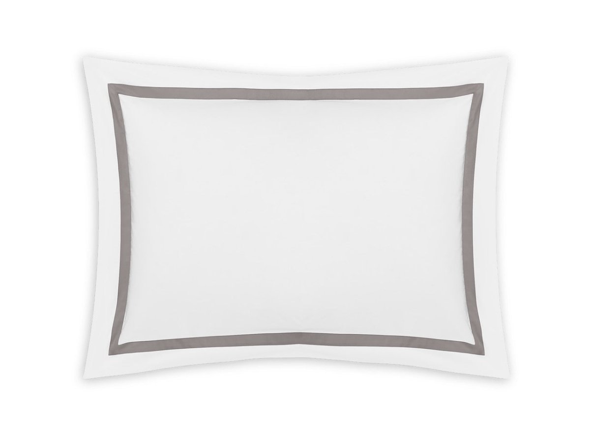 Pillow Sham for Standard or King - Matouk Lowell Platinum Bedding at Fig Linens and Home