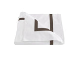 Matouk Duvet Cover - Lowell Sable Brown Bedding at Fig Linens and Home - Milano Percale Cotton