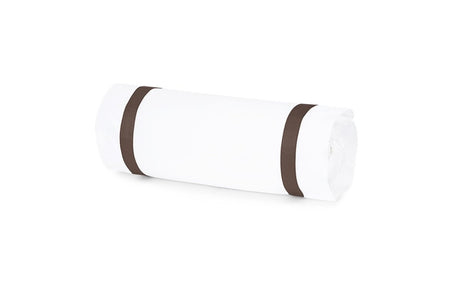 Neckroll Sham - Matouk Lowell Sable Brown Bedding at Fig Linens and Home