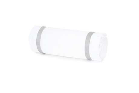 Neckroll Sham - Matouk Lowell Silver Bedding at Fig Linens and Home