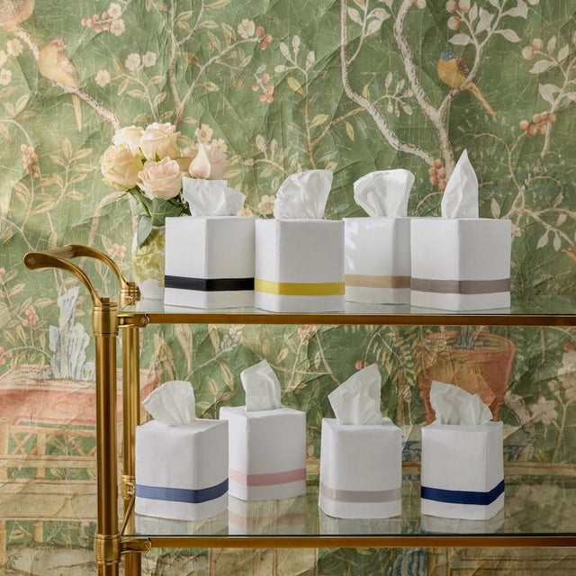 Lowell Tissue Box Covers by Matouk at Fig Linens and Home