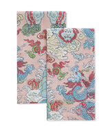 Magic Mountain Paradise Pink Guest Towels - Matouk Schumacher Powder Room Towels Fig Linens and Home