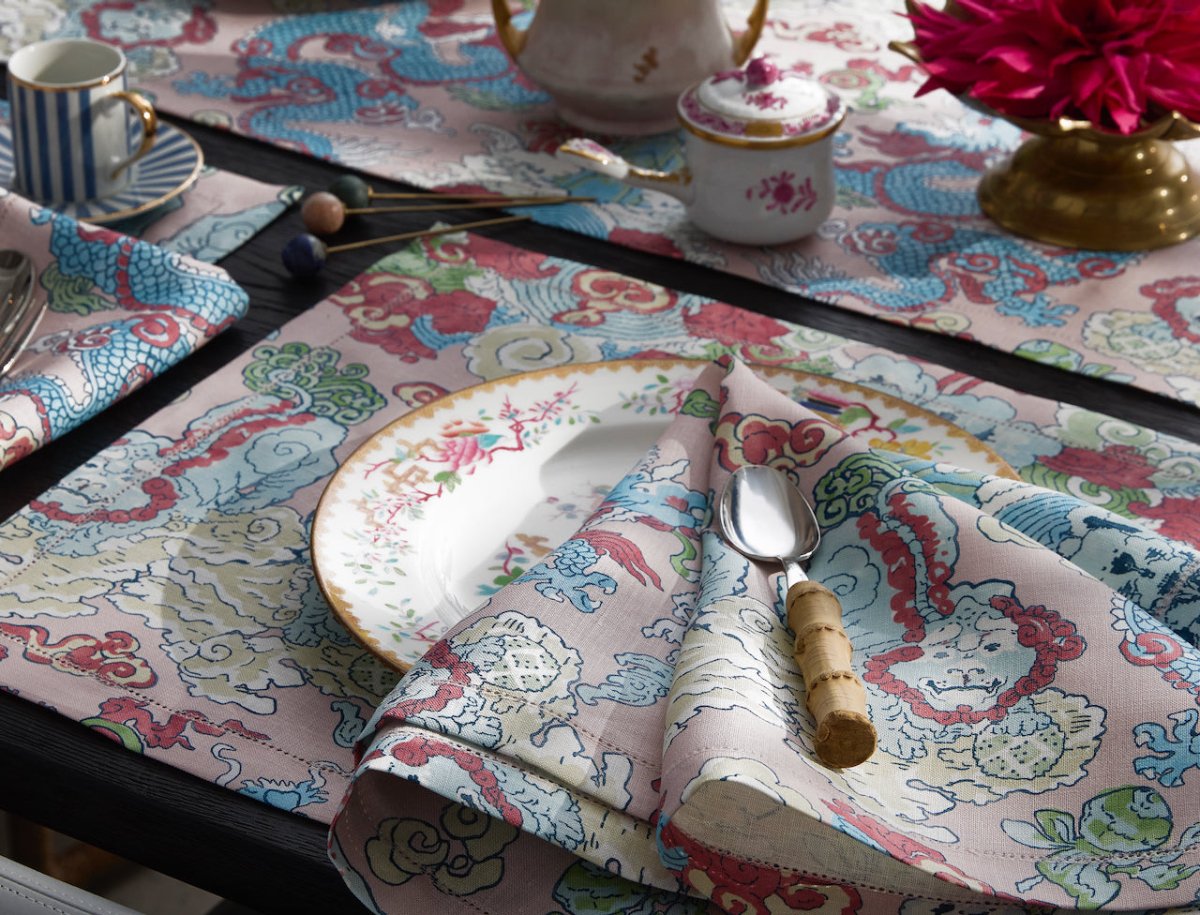 Magic Mountain Paradise Placemats by Matouk Schumacher at Fig Linens and Home - Lifestyle