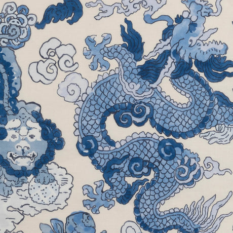 Magic Mountain Porcelain Blue Placemats by Matouk Schumacher - Fabric Swatch