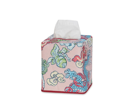 Magic Mountain Tissue Box Covers in Paradise Pink - Matouk Bathroom Accessories
