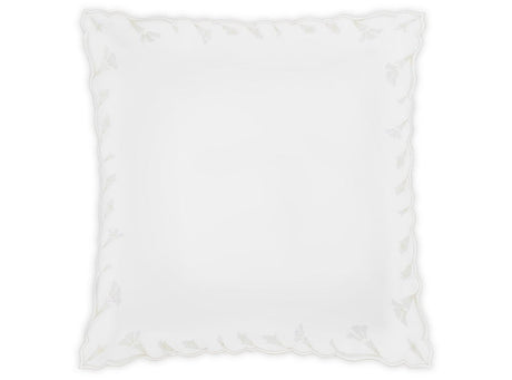 Matouk Marcella Euro Sham 27 x 27 Bone at Fig Linens and Home