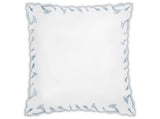 Matouk Marcella Euro Sham 27 x 27 Hazy Blue at Fig Linens and Home