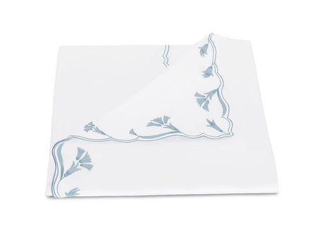 Matouk Marcella Full/Queen Duvet Cover 90 x 96 Hazy Blue at Fig Linens and Home