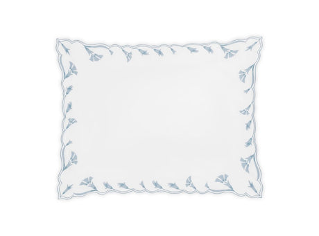 Matouk Marcella King Sham 21 x 36 Hazy Blue at Fig Linens and Home