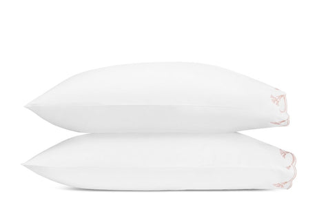 Matouk Marcella King Cases - Pair 21 x 40 Pink at Fig Linens and Home