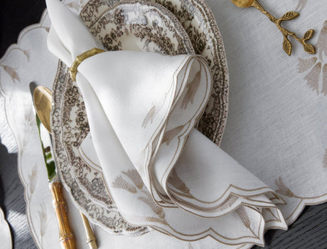 Marcella Tablecloth and Table Runner | Matouk at Fig Linens and Home