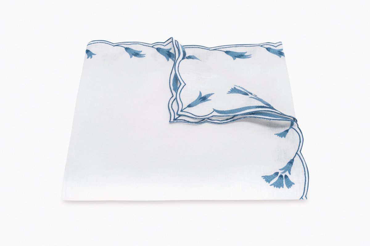 Marcella Lapis Tablecloth | Matouk at Fig Linens and Home