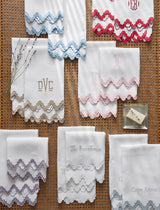 Powder Room Towels - Matouk Aziza Linen Guest Towels - Set of 2 at Fig Linens and Home