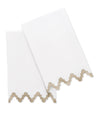 M042 Aziza Guest Towel 20 x 26 - Set of 2 Khaki Powder Room Towels at Fig Linens and Home