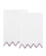 M042 Aziza Guest Towel 20 x 26 - Set of 2 Deep Lilac Powder Room Towels at Fig Linens and Home