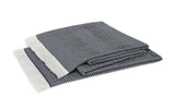 Matouk Leo Oversized Throw Navy at Fig Linens and Home