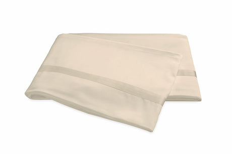 Flat Sheet - Matouk Nocturne Sateen Cotton Bedding in Dune at Fig Linens and Home