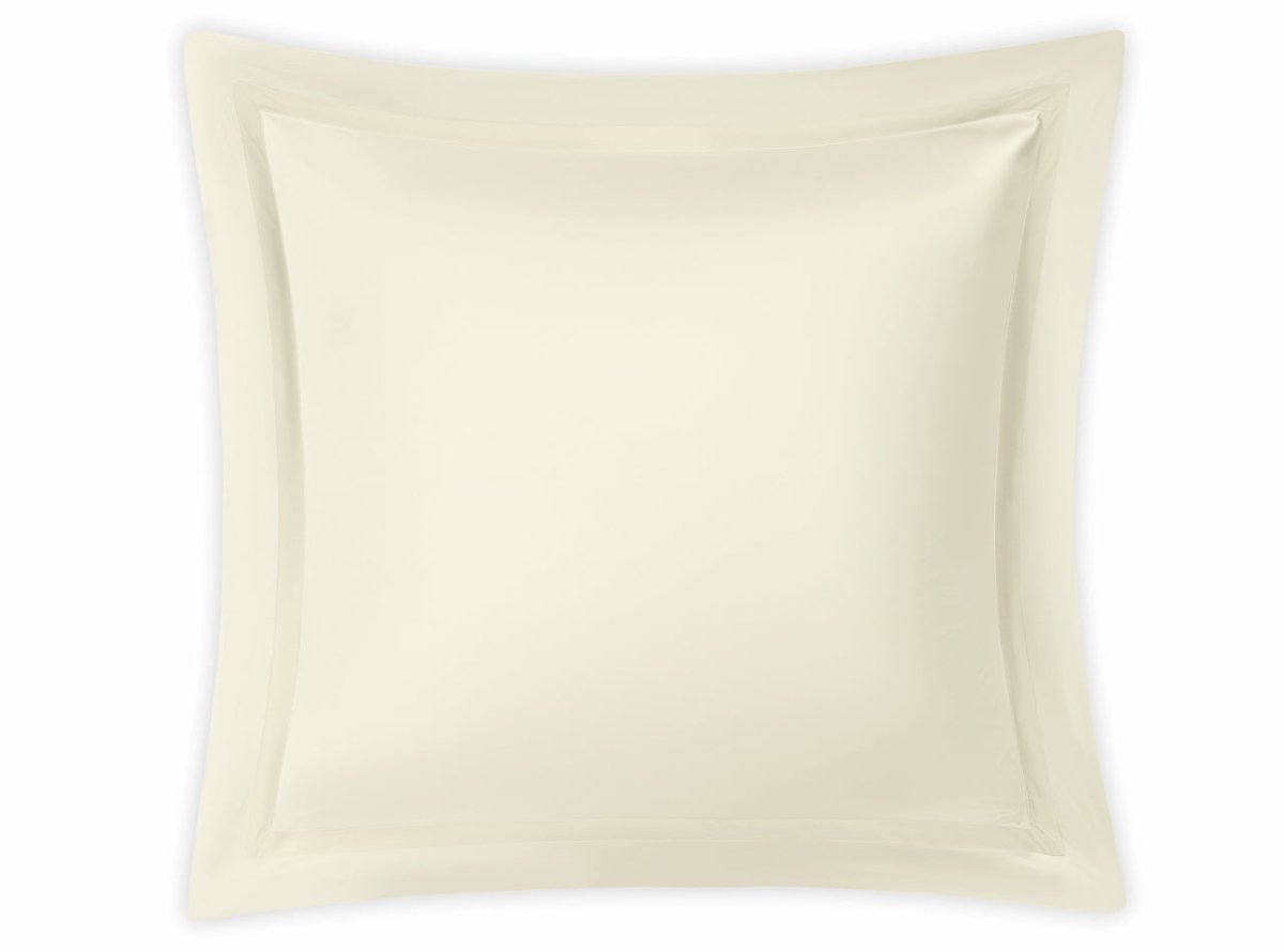 Euro Sham - Matouk Nocturne Sateen Bedding in Ivory at Fig Linens and Home