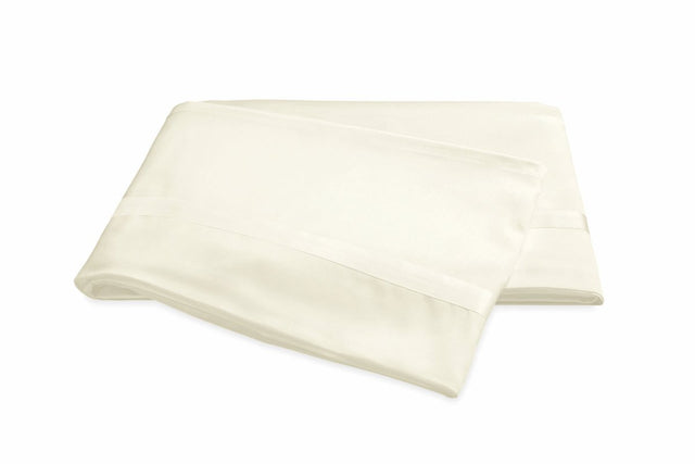 Flat Sheet - Matouk Nocturne Sateen Bedding in Ivory at Fig Linens and Home