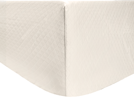 Ivory Boxspring Cover in Matelasse - Matouk Petra Box Spring Covers at Fig Linens and Home