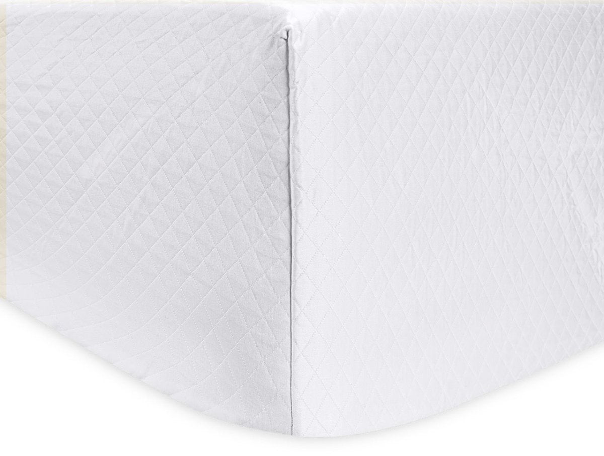 Matouk Petra Box Spring Covers King Box Spring Cover - 13” Pocket White at FIG LINENS AND HOME 2