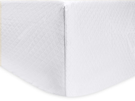 Matouk Petra Box Spring Covers King Box Spring Cover - 13” Pocket White at FIG LINENS AND HOME 2