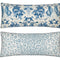 Matouk Reversible Lumbar Pillow Cover 16 x 36 Magic Mountain Porcelain Blue/Iconic Leopard Sky