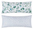 Matouk Reversible Lumbar Pillow Cover 16 x 36 Quilted Palmyra Emerald/Celine Blue