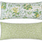 Matouk Reversible Lumbar Pillow Cover 16 x 36 Quilted Pomegranate Citrus/Gabriel Grass