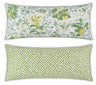 Matouk Reversible Lumbar Pillow Cover 16 x 36 Quilted Pomegranate Citrus/Gabriel Grass