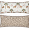 Matouk Reversible Lumbar Pillow Cover 16 x 36 Tiger Palm/Regine Coconut
