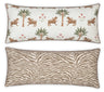 Matouk Reversible Lumbar Pillow Cover 16 x 36 Tiger Palm/Regine Coconut