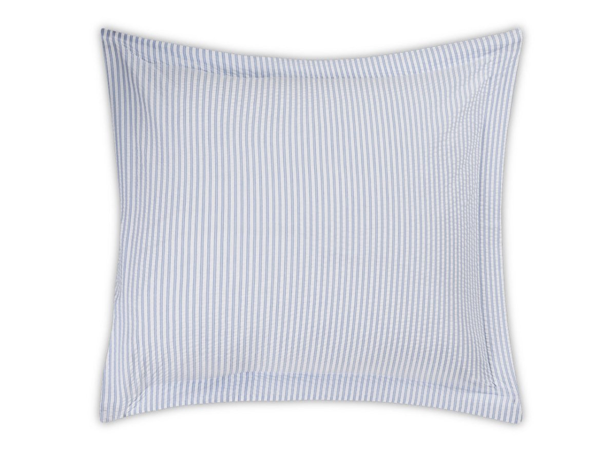Matteo Azure Blue Euro Square Sham | Matouk at Fig Linens and Home