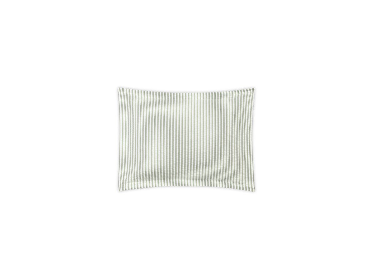 Matteo Seersucker Palm Green Boudoir Sham | Matouk at Fig Linens and Home