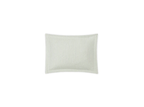Matteo Seersucker Palm Green Boudoir Sham | Matouk at Fig Linens and Home