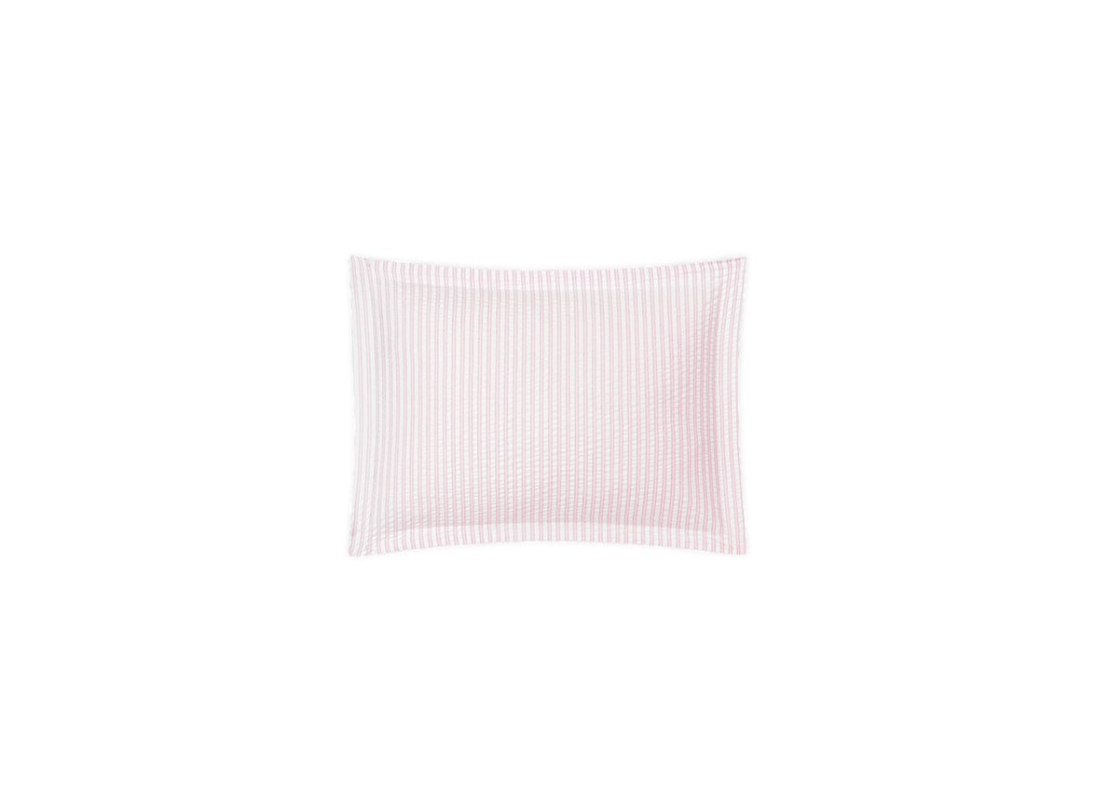 Matteo Seersucker Pink Boudoir Sham | Matouk at Fig Linens and Home