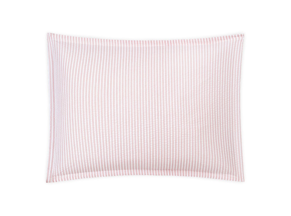 Matteo Seersucker Pink Pillow Sham | Matouk at Fig Linens and Home