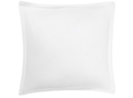 Matteo Seersucker White Euro Square Sham | Matouk at Fig Linens and Home
