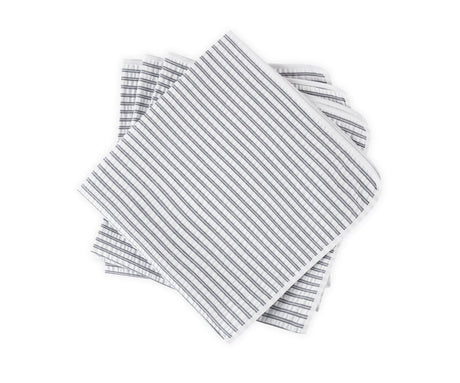 Matouk Matteo Seersucker Napkins in Deep Navy Blue at Fig Linens and Home