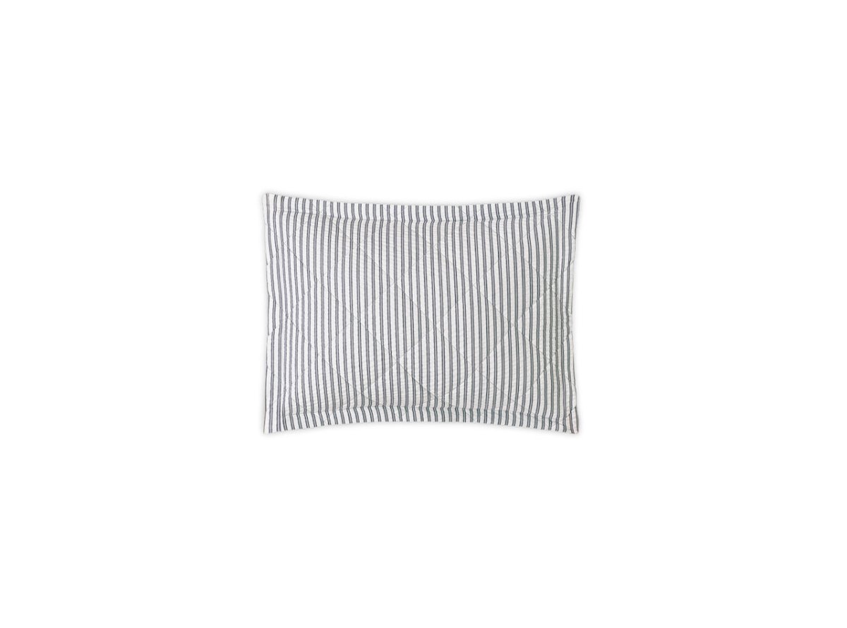 Matteo Deep Navy Blue Quilted Boudoir Sham | Matouk at Fig Linens and Home